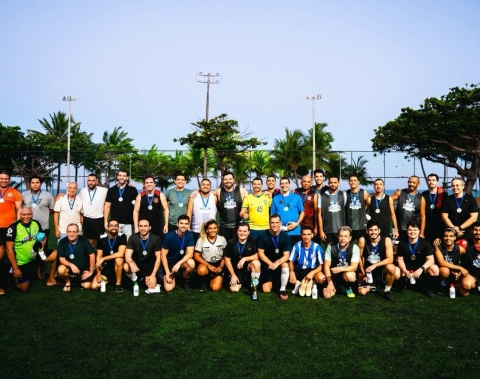 Seminfra e Iplam realizam jogo de futebol em homenagem ao Dia dos Pais na Areninha Pajuçara