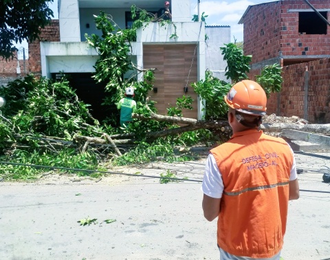 Defesa Civil de Maceió registra três ocorrências após ventos fortes no fim de semana