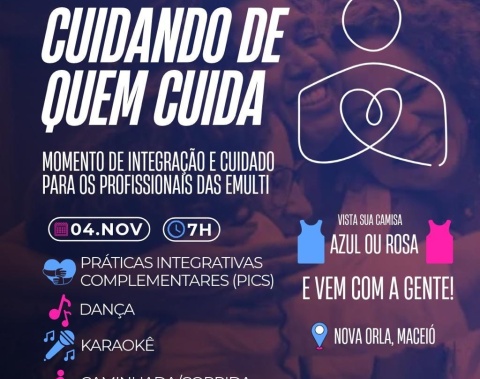 Saúde de Maceió abre inscrições para a 4ª edição do “Cuidando de Quem Cuida”