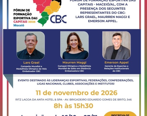 Maceió recebe fórum esportivo com campeões olímpicos e grandes nomes do esporte brasileiro