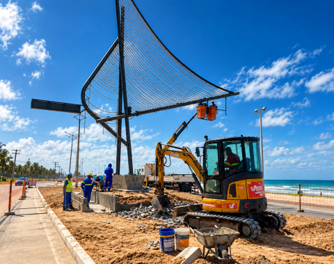 Pórticos de Maceió recebem manutenção e ganham cuidados que valorizam a paisagem urbana