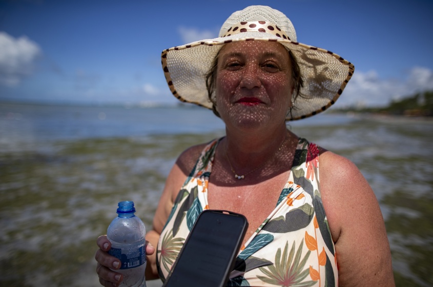 Cristiane é paulista e passou sete dias em Maceió. (Foto: Alisson Frazão)