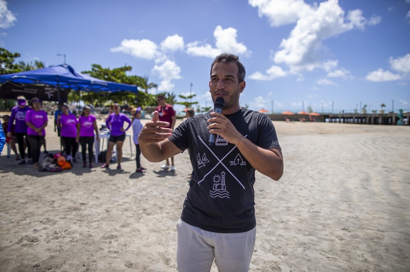 Secretário municipal de Esporte, Thales Novaes, destacou a importância das ações esportivas na cidade. (Foto: Alisson Frazão)