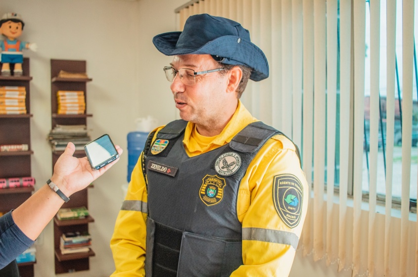 Zenildo Calheiros, agente de trânsito. Foto: Evinho Silva (Ascom SMTT).