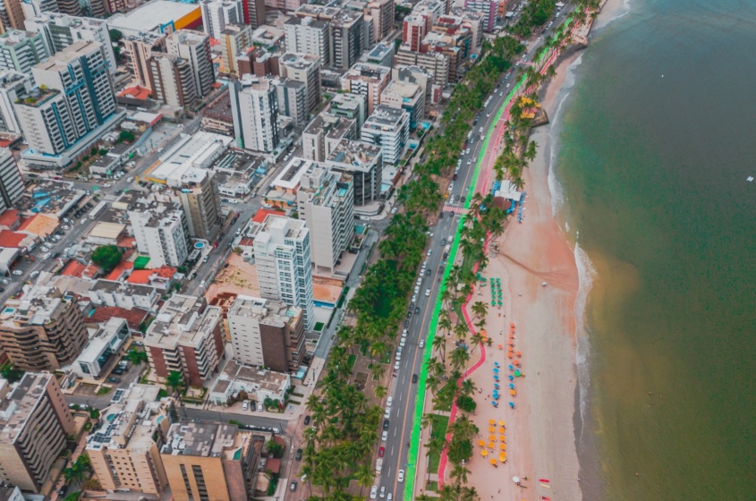 Orla marítima recebe a etapa Maceió do Ironman 70.3. Foto: idalécio Lucas/Ascom SMTT