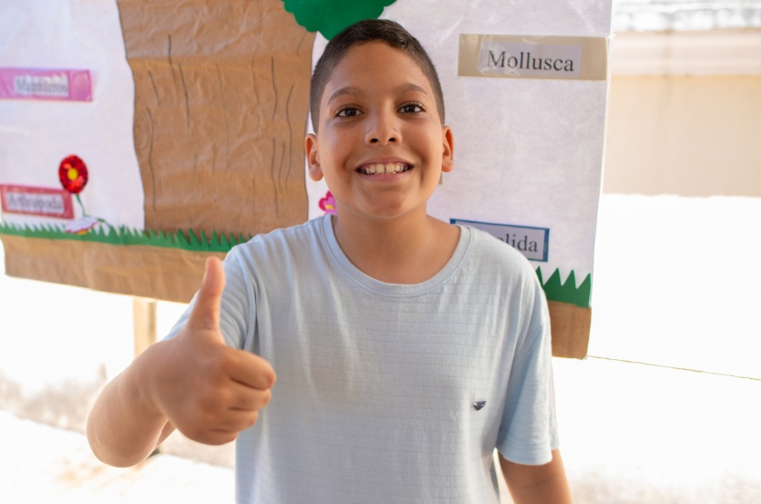 Samuel é estudante da Escola Municipal Cícera Lucimar De Sena Santos. Foto: Juliete Santos / Secom Maceió.