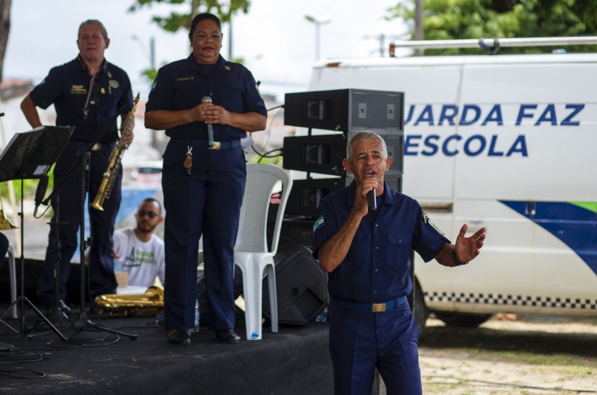 Apresentação da banda da Guarda Municipal. Foto: Alisson Frazão/Secom Maceió