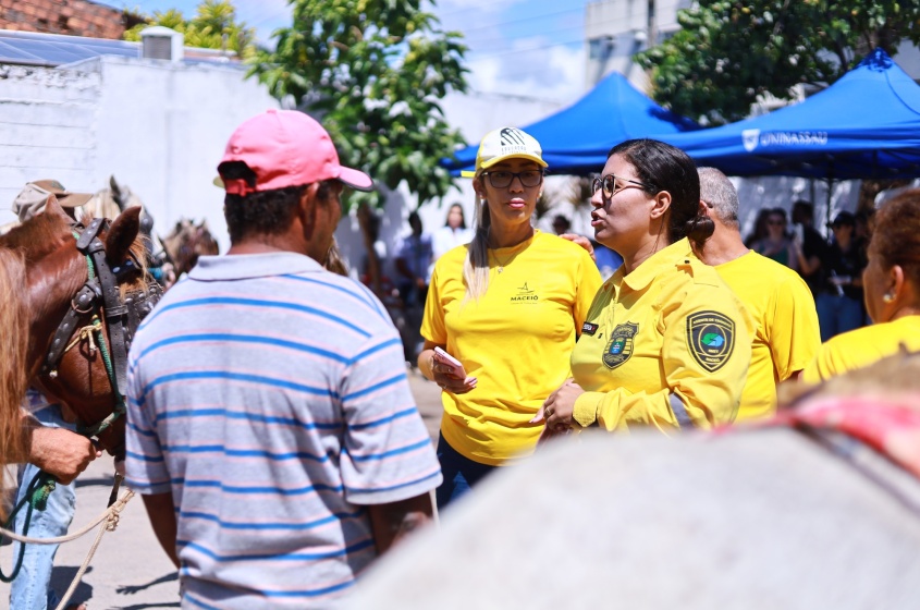 SMTT Maceió participa das ações do Carroceiro Legal. Foto: Micael Oliveira/Ascom SMTT