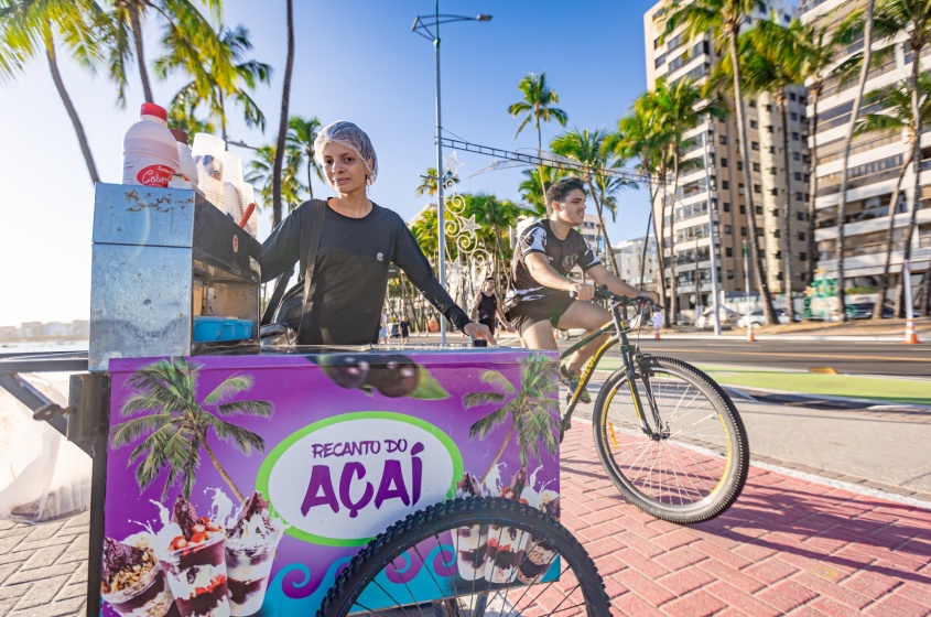 Larissa Fortunato diz que programação da prefeitura favore vendas. Foto: Itawi Albuquerque/ Secom Maceió
