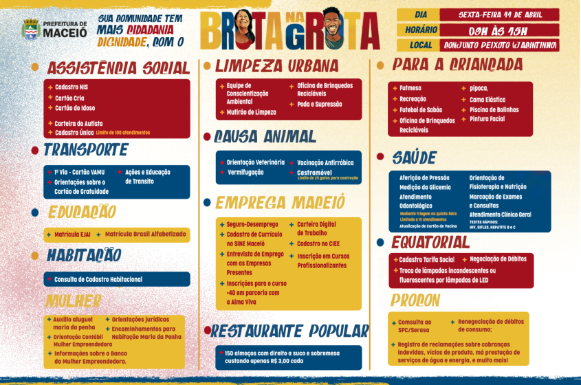 Confira o que estará disponível no evento itinerante.