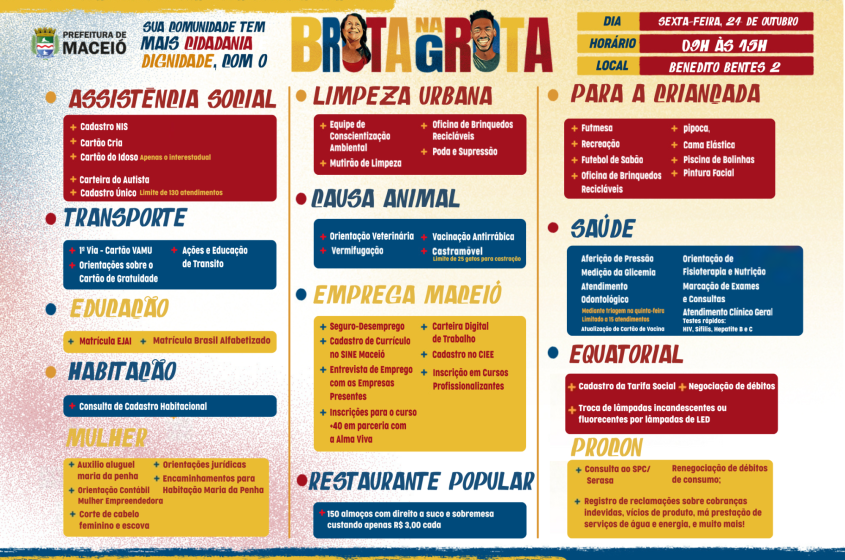 Confira os serviços que estarão disponíveis durante o evento