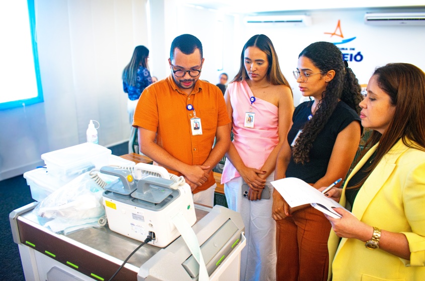 Coordenadores de diferentes áreas do Hospital da Cidade se capacitam para levar novos protocolos, rotinas e boas práticas às suas equipes. Foto: David Silas/ Ascom Maceió Saúde