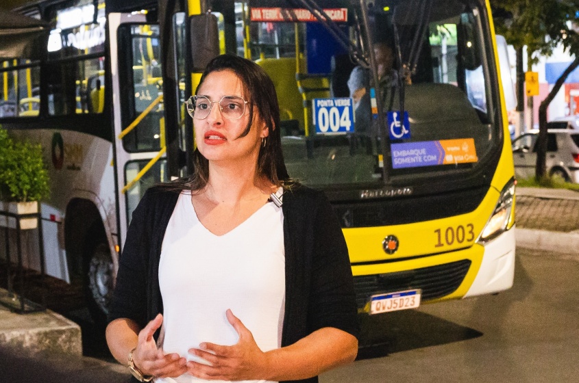 Diretora do SIMM, Paula Isanelle, fala sobre o trabalho para melhorias na prestação dos serviços.  Foto: Matheus Rocha/ Ascom SMTT