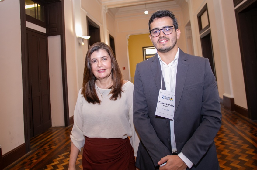 Dra. Fernanda Moreira e Tadeu Pereira presentes no evento. Foto: Allan Cesar/Secom Maceió