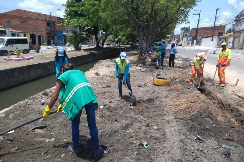 Local recebeu limpeza e plantio de mudas. Foto: Ascom Sudes