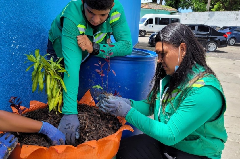 Prefeitura transformou área pública em jardim sustentável. Foto: Ascom Sudes