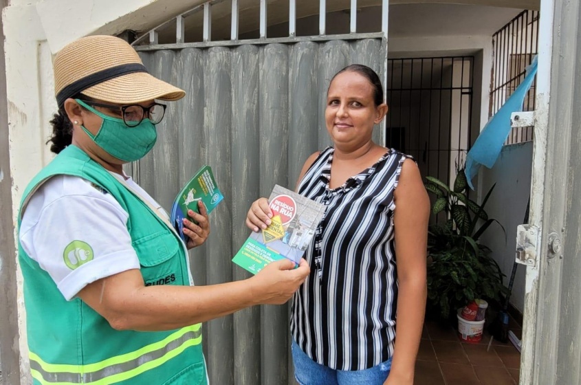 Moradores foram orientados sobre a manutenção da limpeza do local. Foto: Ascom Sudes