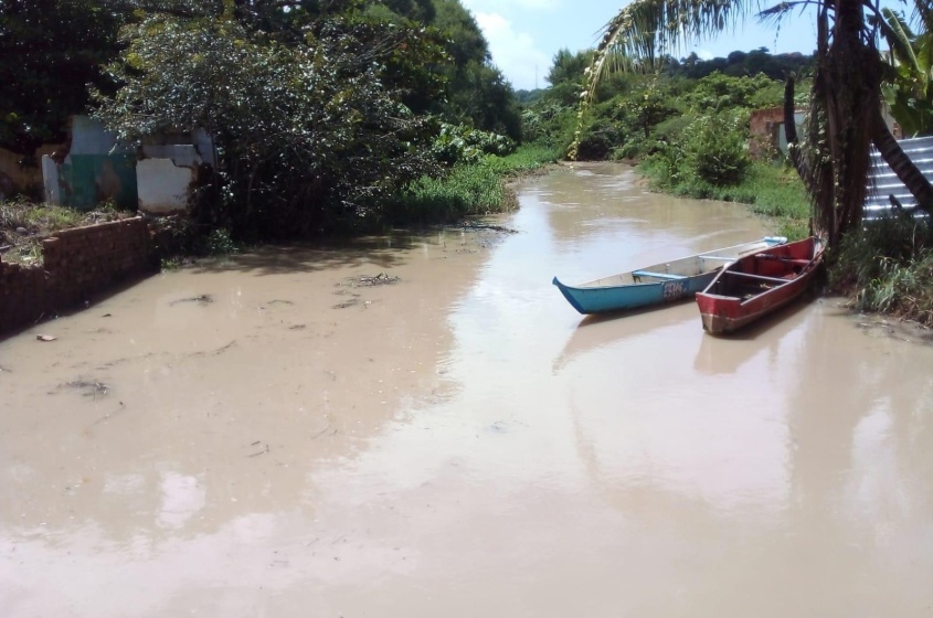 Riacho do Silva depois da limpeza da vegetação. Foto: Ascom Sudes