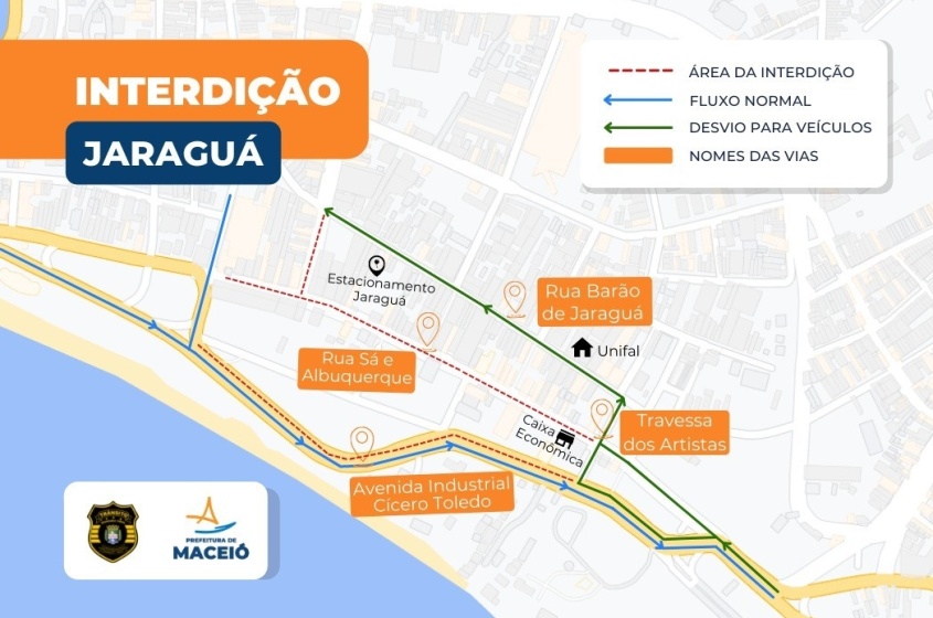 Veja os pontos de interdição e rotas de desvio para evitar congestionamento