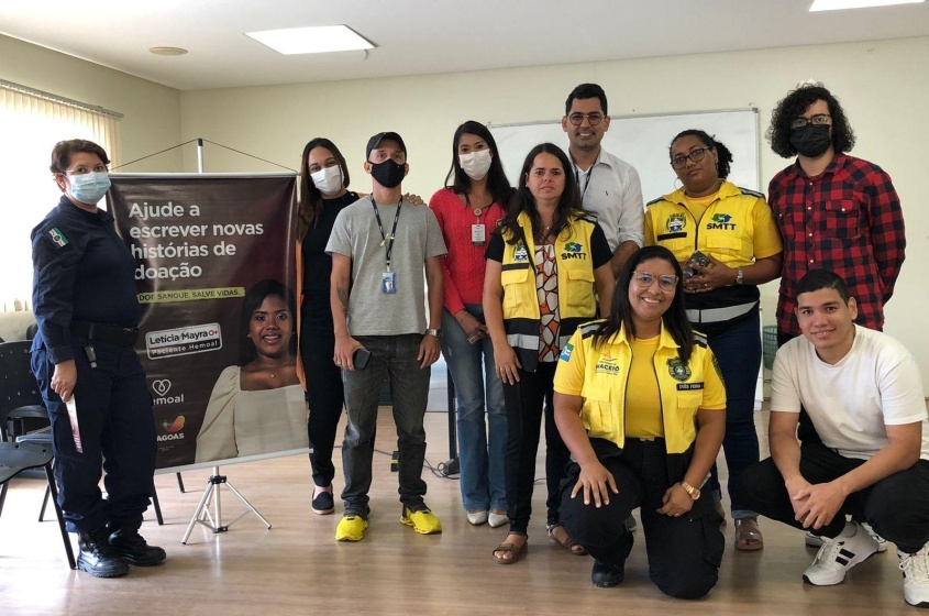 Palestra educativa foi realizada com colaboradores da SMTT. Foto: Ascom SMTT