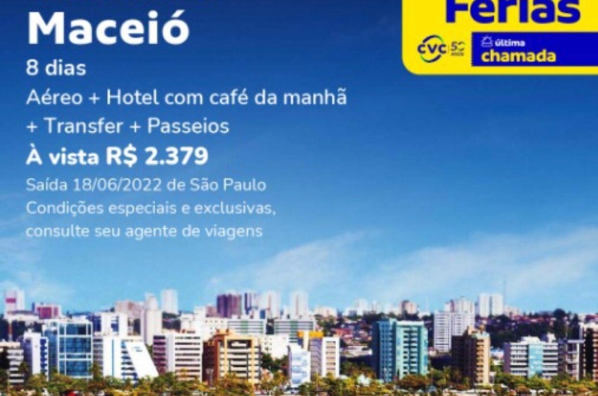 Card de divulgação do São João de Maceió com a CVC Foto: Ascom CVC