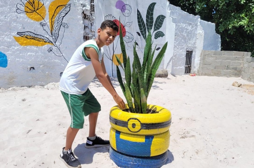 Alunos prometeram manter o local sempre limpo e preservado. Foto: Ascom Sudes