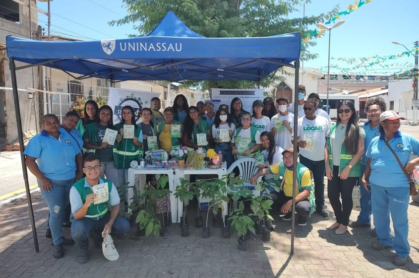 Um stand foi instalado para receber recicláveis. Foto: Ascom Sudes