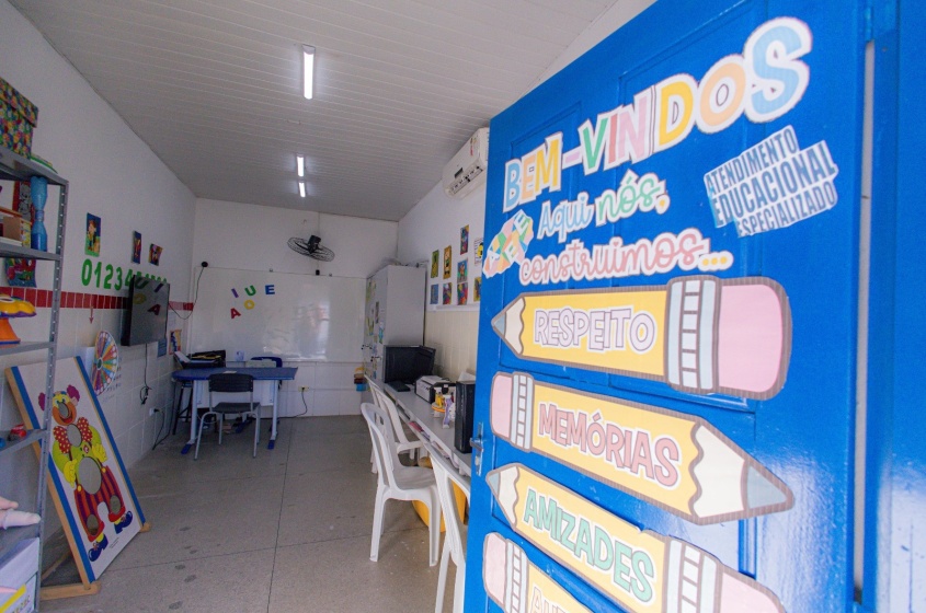 Sala de Recursos Multifuncionais da Escola Municipal Pedro Suruagy. Foto: Carol Cordeiro / Ascom Semed