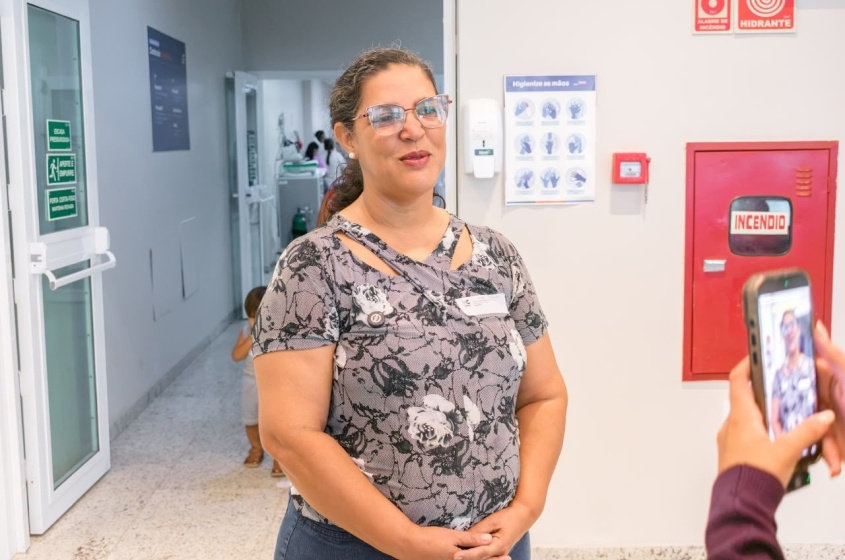 Silvia Carla Araújo, moradora da Ponta Grossa, realizou ultrassonografia das mamas no HC. Foto: David Silas/ Ascom Maceió Saúde