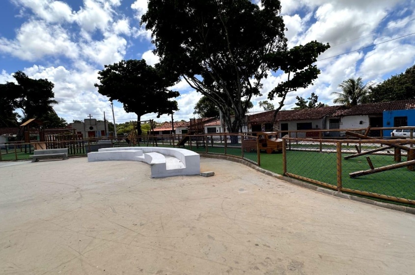 Equipamento público contará com parque infantil e academia para o público 60+. Foto: Emanuella Lima/Ascom Seminfra