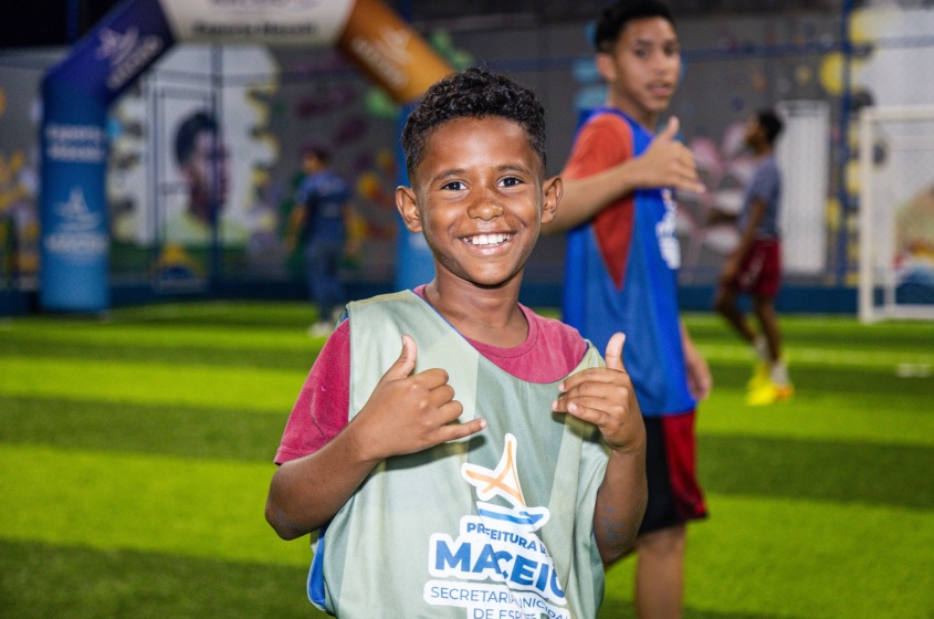 Arena incentiva crianças a praticarem atividades esportivas desde cedo. Foto: Felipe Sóstenes/Ascom GVP