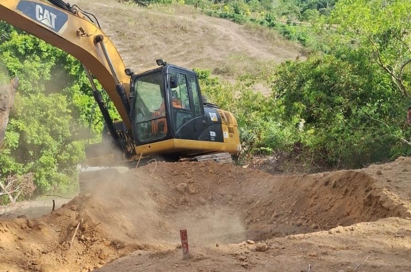 Escavação da escada hidráulica. Foto: Seminfra