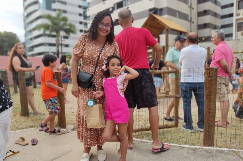 Suzany é moradora da Jatiúca e acha positiva a revitalização do parque da sua região. Foto: Ascom Sudes