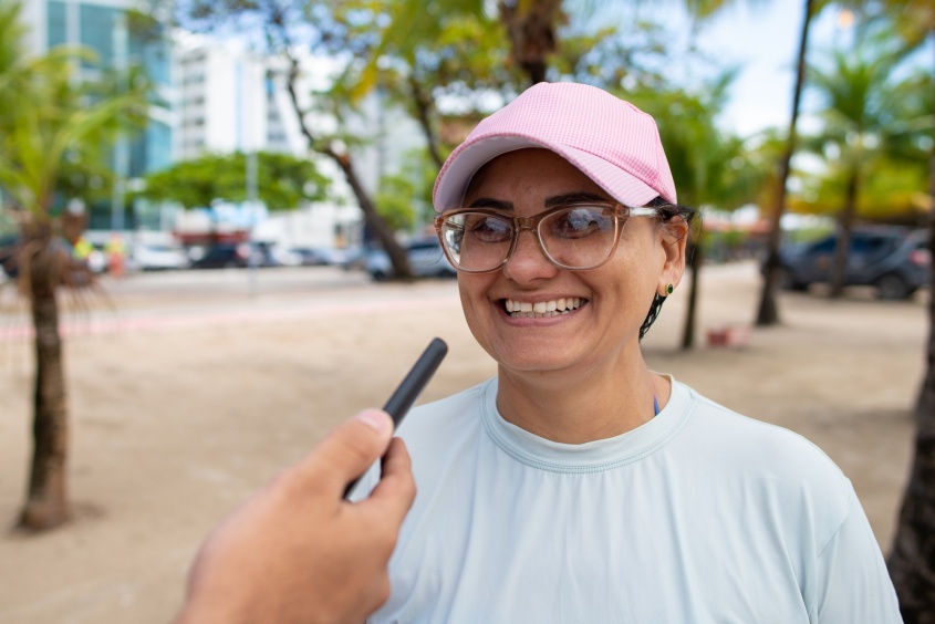 Educadora social, Solange Pereira, acompanhou os pequenos no dia de lazer. Foto: Juliete Santos/Secom Maceió
