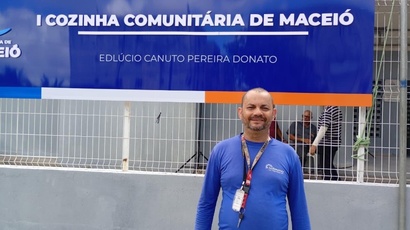 Ernandes Ferreira, morador da região, destacou que novo equipamento vai contribuir para acesso à alimentação saudável. Foto: Ascom Semdes