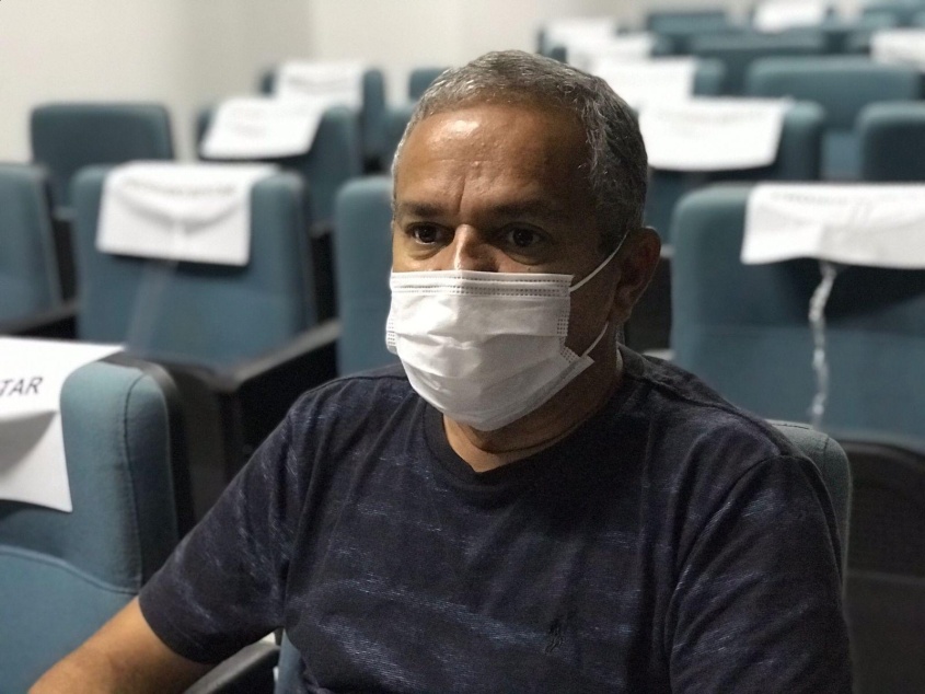 O agente comunitário de saúde, José Jorge, destaca a importância do treinamento. Foto: Ascom SMS