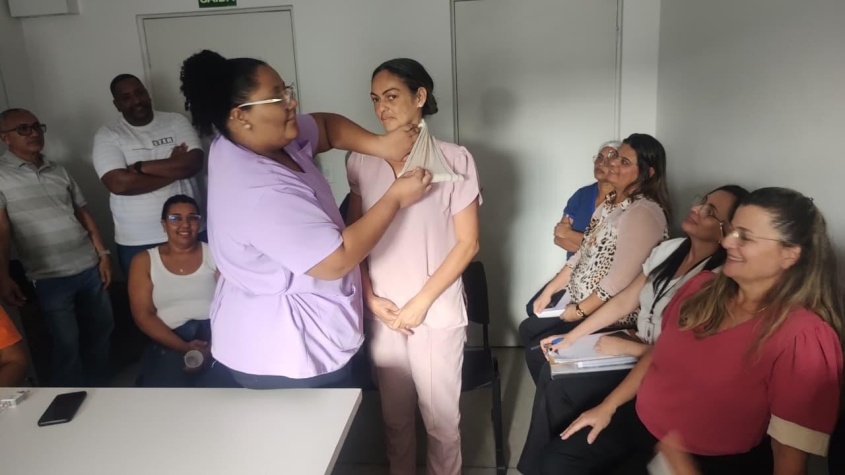 Profissionais aprenderam teoria e prática. Foto: Ascom Semdes
