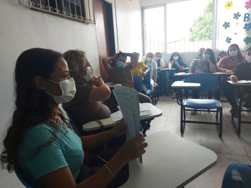 Equipe do Programa Primeira Infância Cidadã recebeu visita de monitoramento. Foto: Ascom Semas