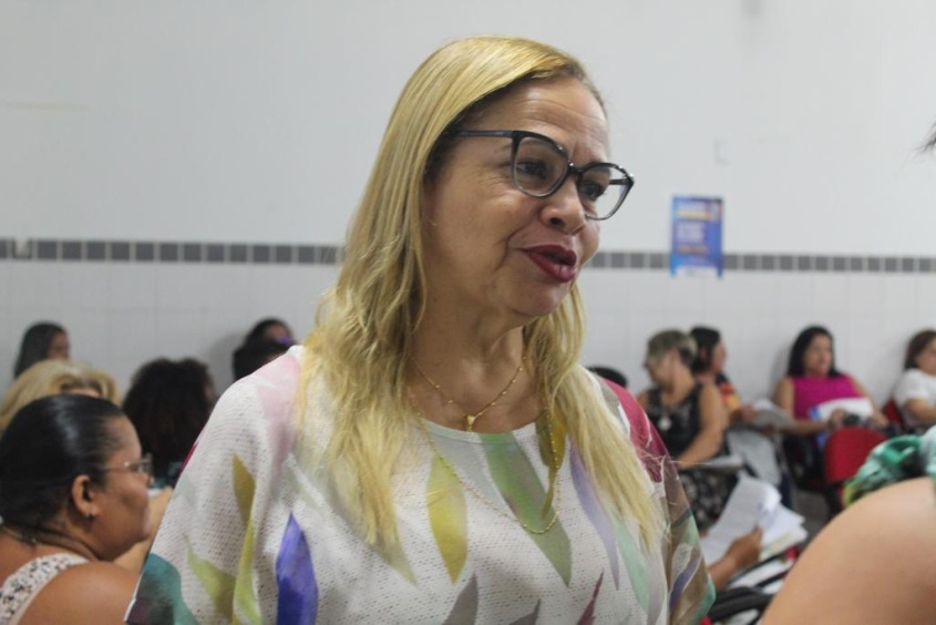 Técnica da Coordenadorias de educação especial, Pollyana Satirio. Foto: Julita bittencourt (estagiária)/Ascom Semed