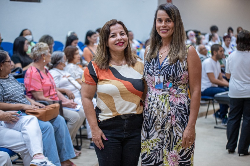 Representantes do Conselho Municipal dos Direitos da Pessoa Idosa, Denyse Lima e Edneide de Oliveira também coordenaram a organização das atividades. Foto: Célio Júnior/Secom Maceió