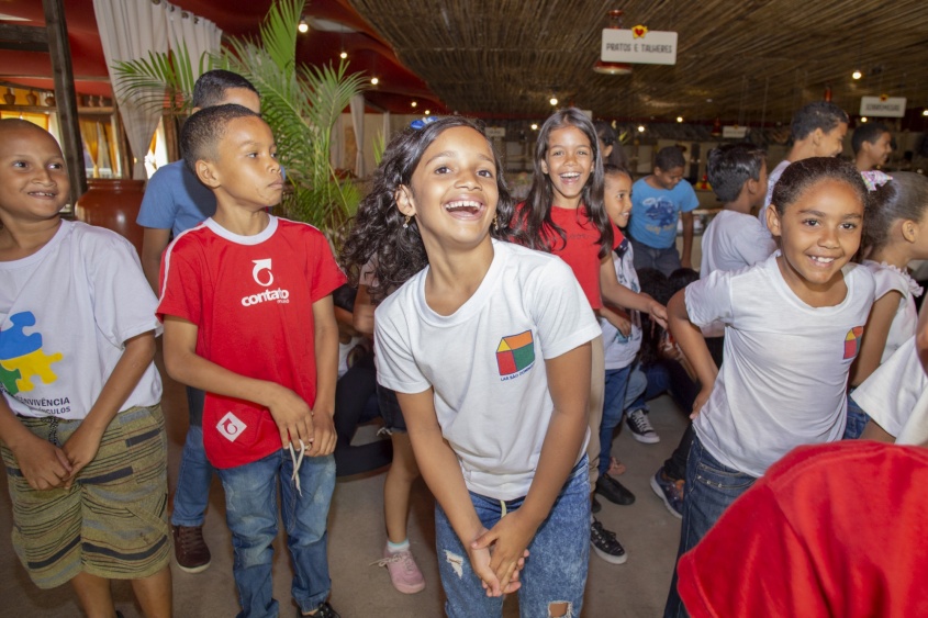 Layanny Pereira, de 8 anos, se divertiu bastante. Foto: Allan César/Secom Maceió