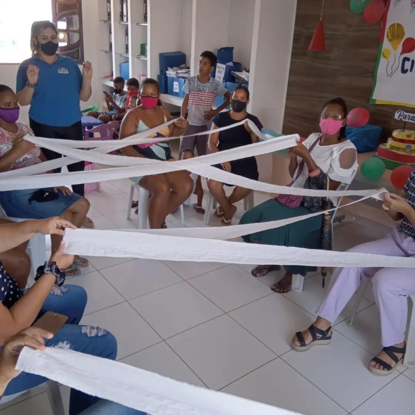 Usuárias do grupo de mulheres participaram de dinâmicas em grupo. Foto: Cras Cidade Sorriso