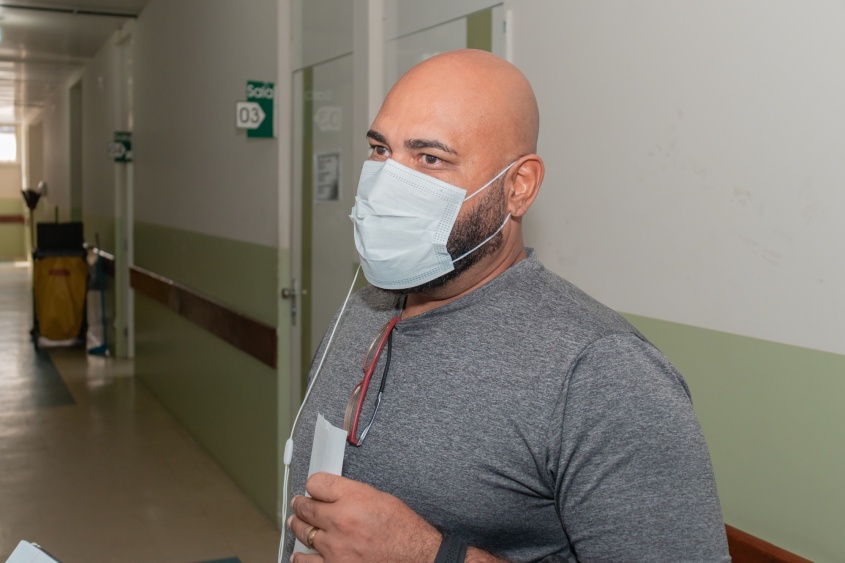 O usuário Márcio Henrique Souza também aprovou o atendimento. Foto: Victor Vercant/ Ascom SMS