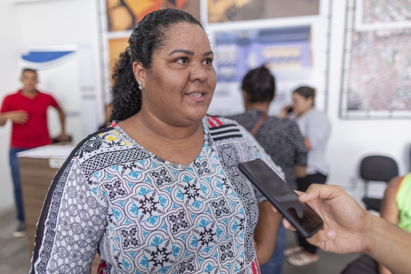 Emmanuelle foi uma das sorteadas e vai trabalhar no Verão Massayó. Foto: Alisson Frazão/Secom Maceió