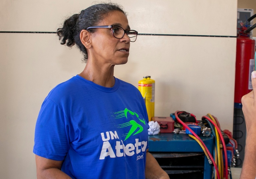 Jucelina Oliveira disse que curso ajudou a se curar da depressão. Foto: Alan Cesar/Secom Maceió