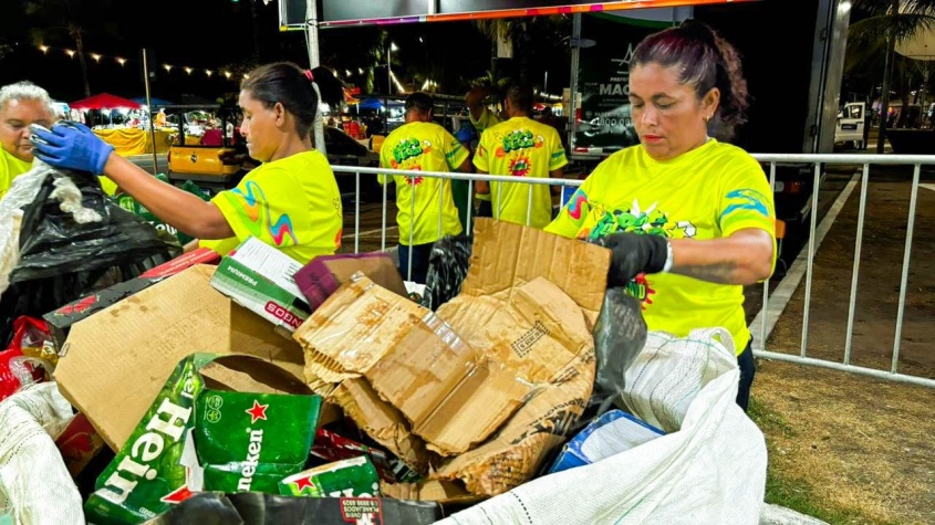 Foram recolhidas mais de seis toneladas de recicláveis. Foto: Alexandre Vieira/ Ascom Alurb