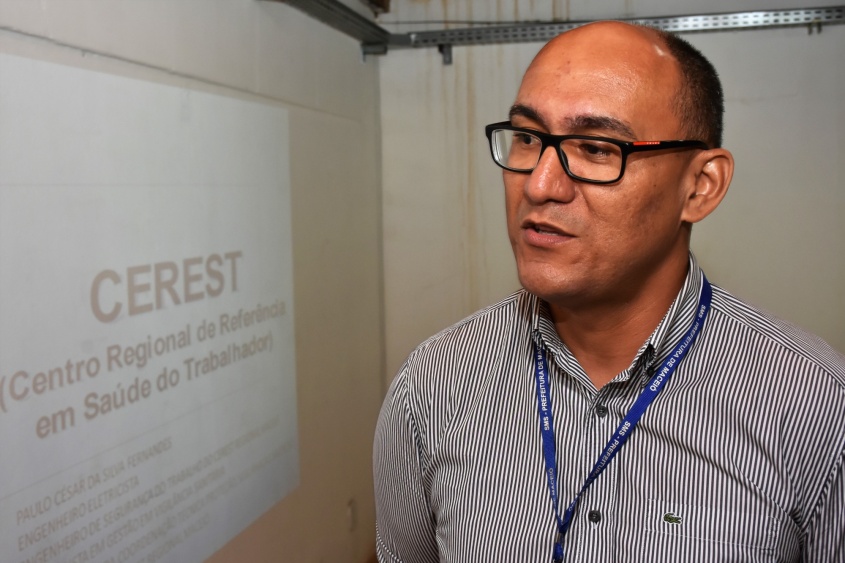 Coordenador técnico de Proteção, Segurança e Saúde do Trabalhador do Cerest, Paulo Fernandes. Foto: Ascom/SMS