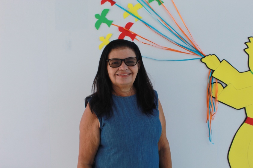 Diretora da escola, Emília Soares. Foto: Jamerson Soares/Ascom Semed