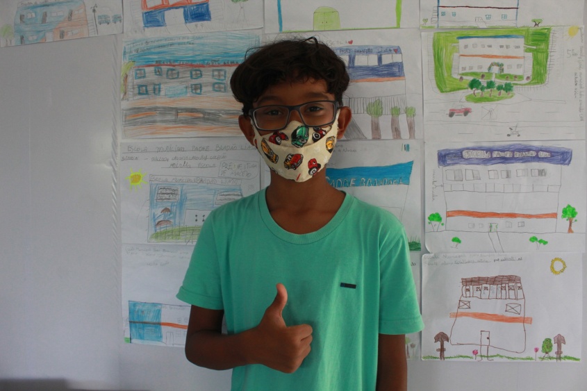 Aluno da escola, Guilherme Daniel, de 11 anos. Foto: Jamerson Soares (estagiário)/Ascom Semed
