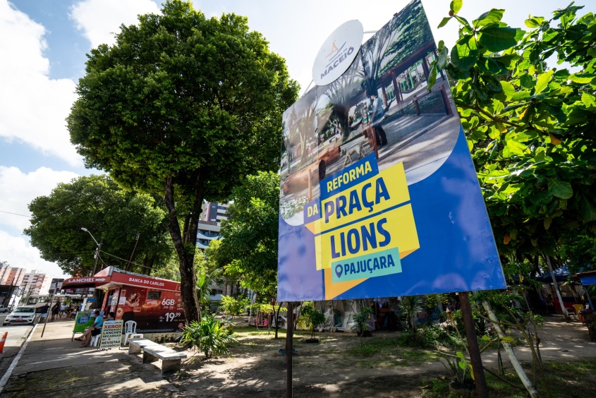 Prefeitura de Maceió autorizou a reforma da Praça Lions. Foto: Juliete Santos / Secom Maceió